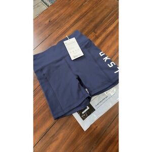 LSKD Rep Ultra High-Rise 4" Short Pockets Navy Blue Womens Medium NEW NWT